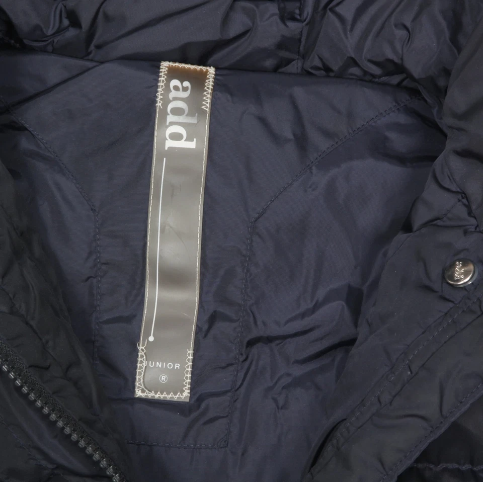 AÑADIR Chaqueta acolchada de plumón talla Juniors 6Y - Abrigo de invierno azul con capucha para niños - 242 Foto 2 de 4