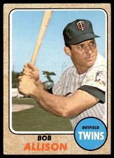 1968 Topps Bob Allison -- Minnesota Twins #335