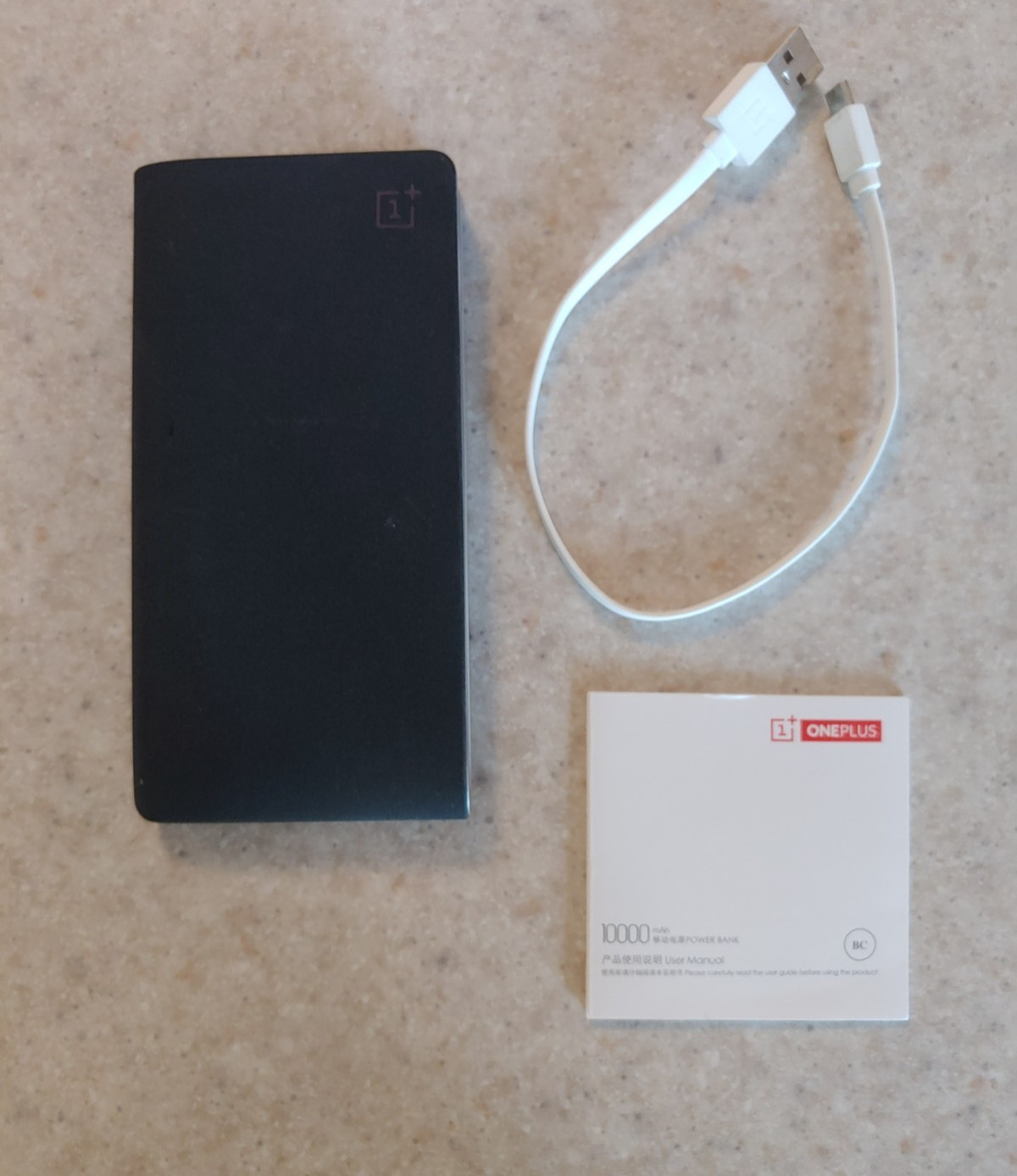 Original Genuine OnePlus Power Bank 10000mAh Sandstone Black Micro USB - WORKS!