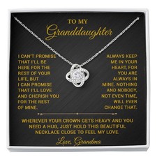 To My Granddaughter Necklace, Granddaughter Gift from Grandma, Christmas Gift