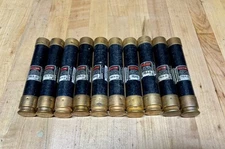 BUSSMANN FUSETRON FRS-R-50 600 Volt 50 Amp 250Vdc Time Delay Fuses *Lot Of 10*