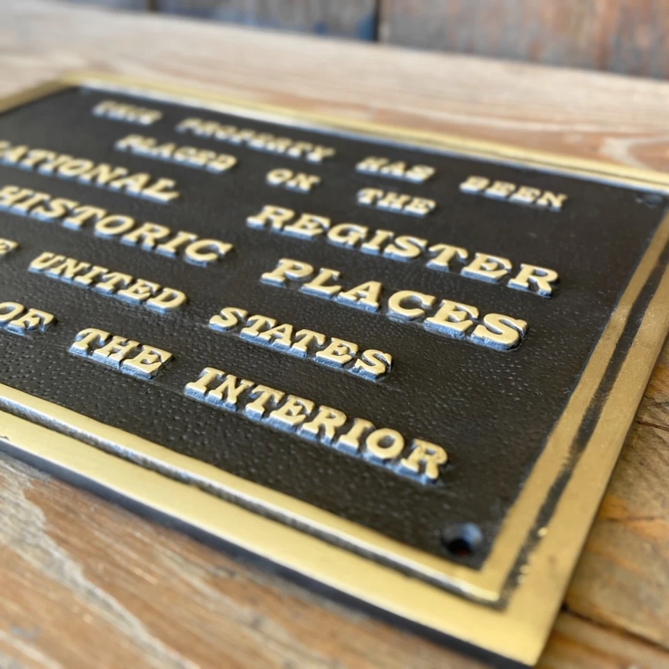 National Register of Historic Places Thick Brass Replica Plaque Wall Sign - Image 2 of 3