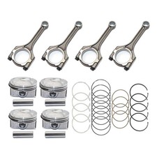 4 Set Connecting Rod Piston Compatible with Hyundai Kia Accent Rio 1.6L DOHC ...