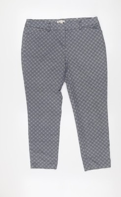 Lila Rose Damen blau Geometrisches Muster Slim Fit Hose Größe 14