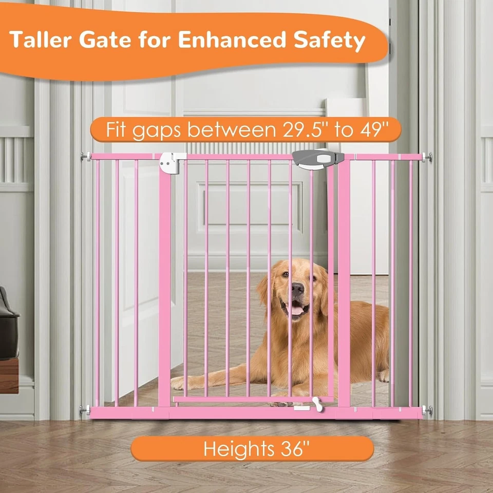 36 Zoll extra hohes Haustier-/Kindertor, 29-48 Zoll druckmontierte automatisch schließende Treppe/Tür - Bild 4 von 4