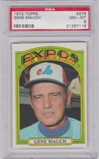 1972 Topps #276 Gene Mauch PSA 8 Expos