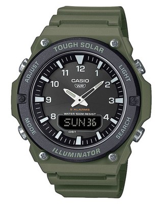CASIO Herren-Solaruhr AnaDigi Olivgrün/Schwarz AQ-S820W-3BVEF