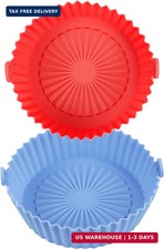 2 Pack Air Fryer Silicone Liners Basket Round, Apply to 1-3.5 QT Airfryer, Air F