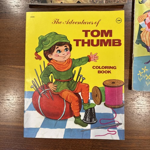Vintage Coloring Books Lot 60’s-70’s, Tom Thumb, Pets, Fun With Dots, Unused - Afbeelding 4 van 15