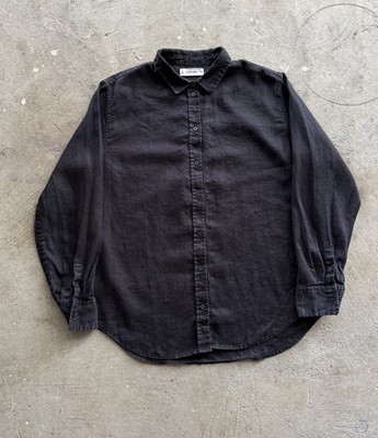 Everlane Black Flax Linen Button Up Shirt Relaxed Fit Women s Size 12