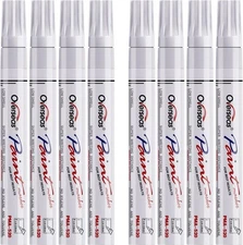 Paint Pens Markers - White Permanent 1 Count (Pack of 8), 