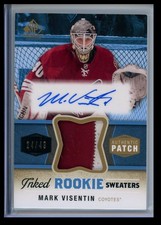 2014-15 Upper Deck SP Game Used Inked Rookie Sweaters Patches Mark Visentin