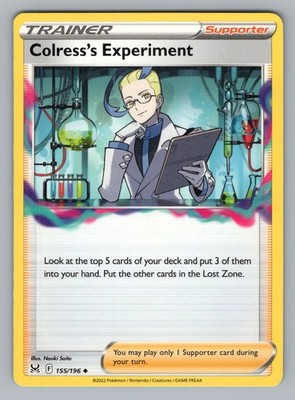 COLRESS'S EXPERIMENT 155/196 UC LOST ORIGIN POKEMON LP LOR 2022