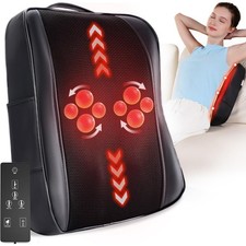 Shiatsu Back Massager with Heat 4D Kneading Deep Tissue Rolling Massage for Neck
