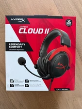 New HyperX Cloud II Wired Over-Ear Gaming Headset - Red - PS4,PS5,PC