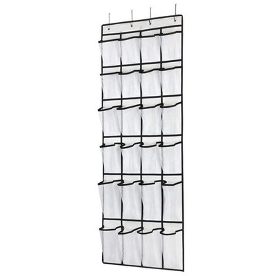 Over The Door Shoe Organizer Hanging with 24 Mesh Large Pockets Rack for Men