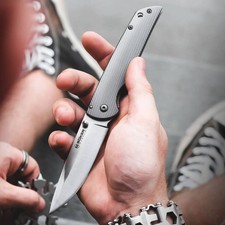 Magnum Eternal Classic Thumb - Coltello tascabile in acciaio inox con clip tip down