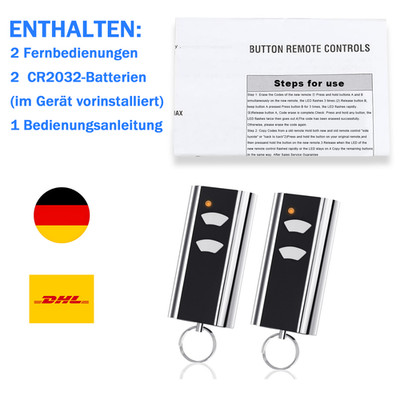 2 Stück Garagen Handsender für Normstahl Entrematic RCU433-2 /433-4 433MHz