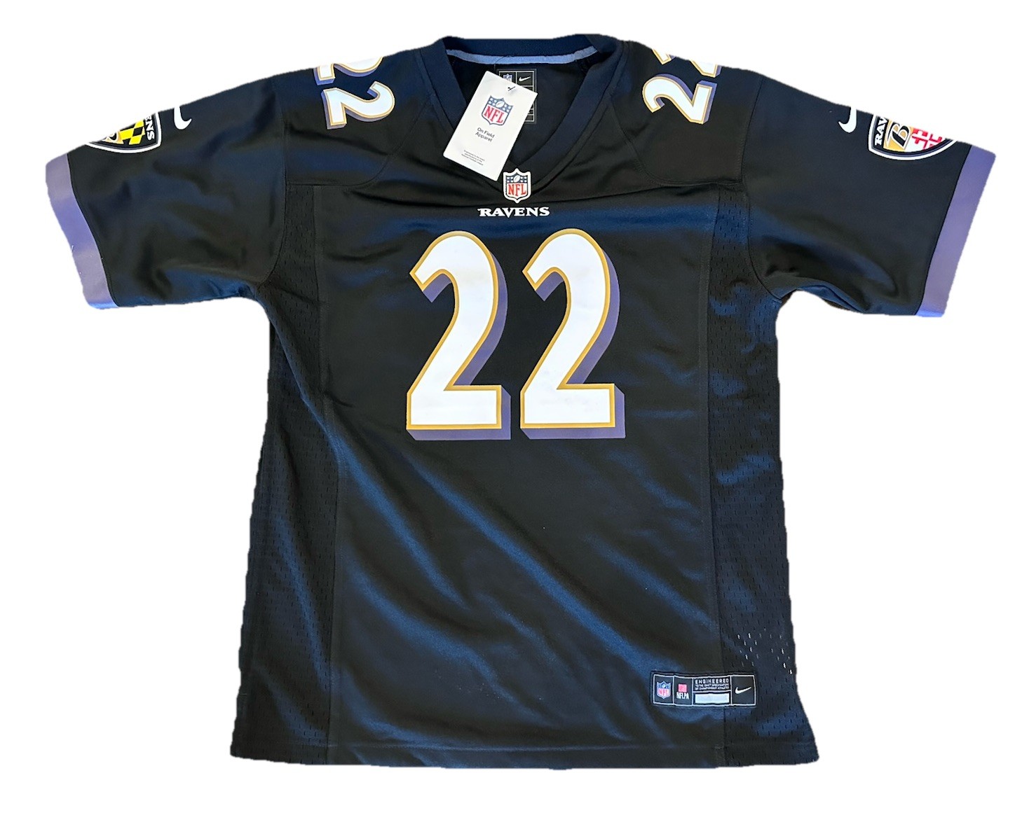 NEW Derrick Henry Nike Engineered Baltimore Ravens Jersey #22 Black Youth Large
