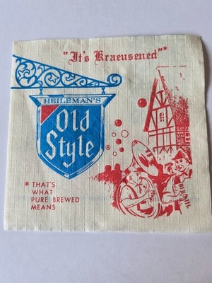 Vtg 1968 Old Style & Special Export Beer paper napkins- 10, two matching coaster
