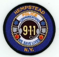 NEW YORK HEMPSTEAD POLICE COMMUNICATIONS NICE 3" INCH PATCH SHERIFF