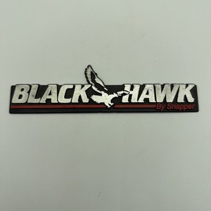 Vintage Black Hawk by Snapper Logo Emblem Badge