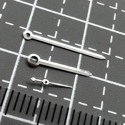 2 Sets 10X14X4.5mm Polierte Lange Pfeilzeiger Silber Für Seagull ST17