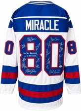 1980 USA Hockey (17) Signed White Olympic Hockey Jersey Do You Believe JSA QR
