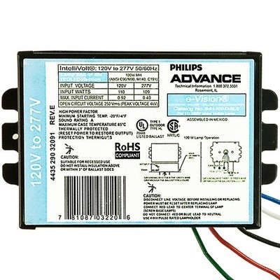 IMH-100-D-BLS Philips Advance MH HID 100W Electronic Ballast 120-277V
