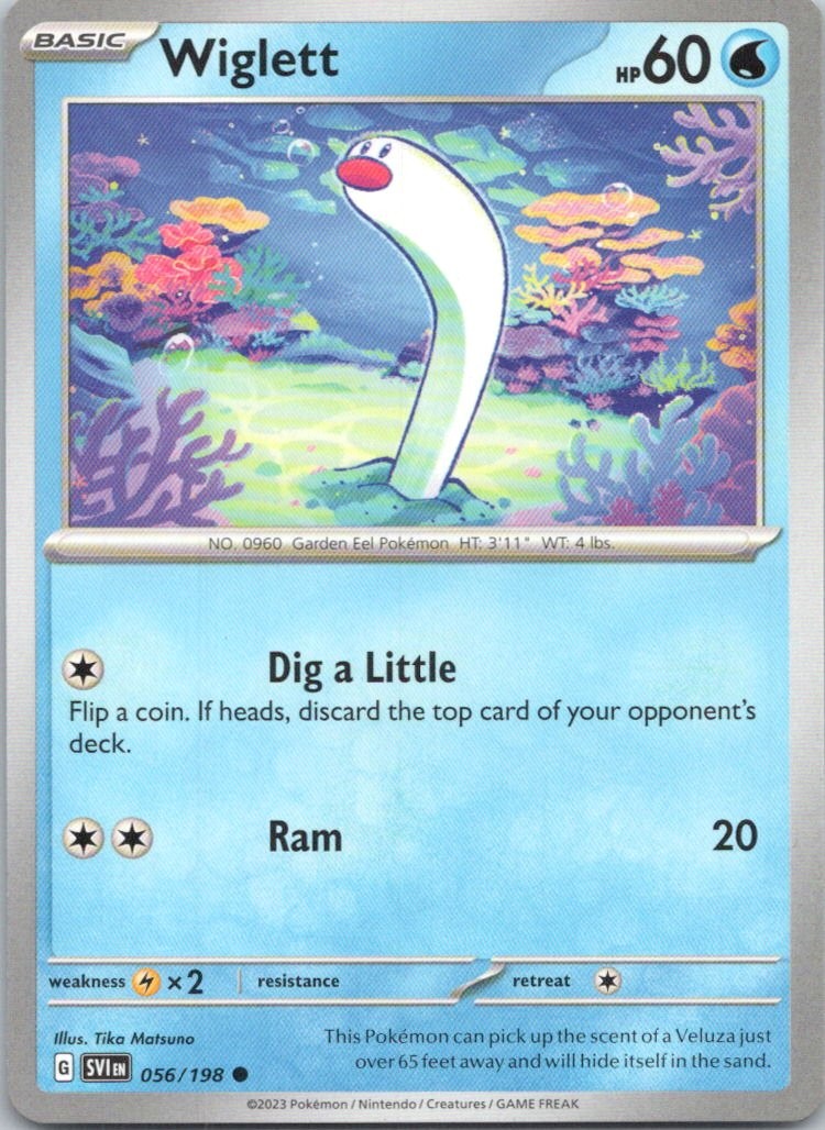 Wiglett - 056/198 #56/198 (LP) SV01: Scarlet & Violet Base Set SVI Pokemon