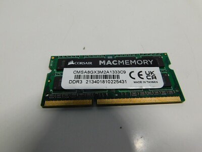 CORSAIR 4GB DDR3 Laptop PC3-10600 DDR3-1333MHz RAM | CMSA8GX3M2A1333C9