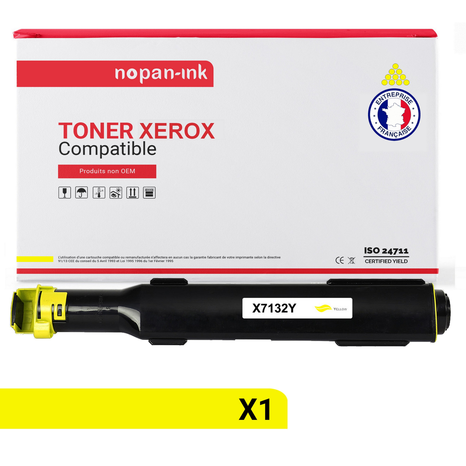 Toner XEROX 006R01267 jaune compatible imprimante laser couleur NOPAN-INK x1