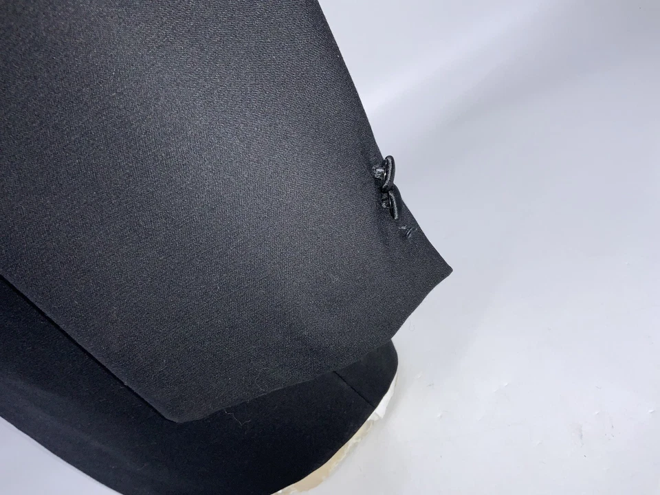 Mani Armani Tuxedo Jacket 42L Black Wool 1B Md Italy Need Cuff Button YGI B3-213 - Image 4 of 4