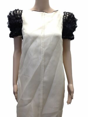 white silk sheath dress