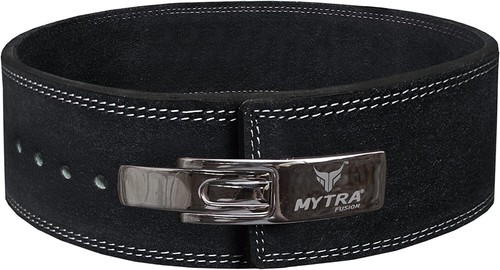 Mytra Fusion Leather Weight Lifting Lever Belt for Power Lifting Back Dead Lift - Picture 5 of 36