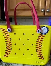 ☘☘☘Original Large Bogg Bag Batter Up Yellow  Softball Limited  Edition RARE☘ ☘☘