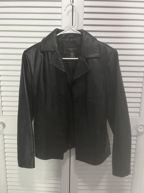 Ladies small - Soft Leather Black Jacket