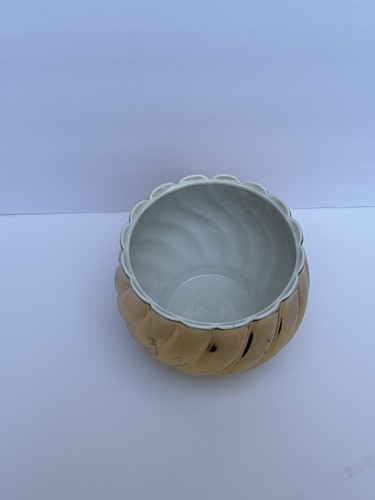 VTG Sandra Rich 24K Gold Plated Vase RARE Art Deco Revival Pottery West Germany - Picture 12 of 19