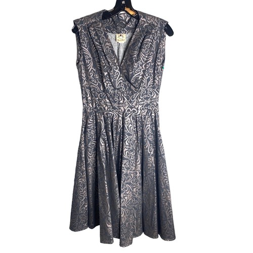 TERESA MARIE FOR HEART OF HAUTE DAMEN SILBER RETRO A-LINE KLEID GRÖSSE S NEU OHNE ETIKETT - Bild 2 von 5