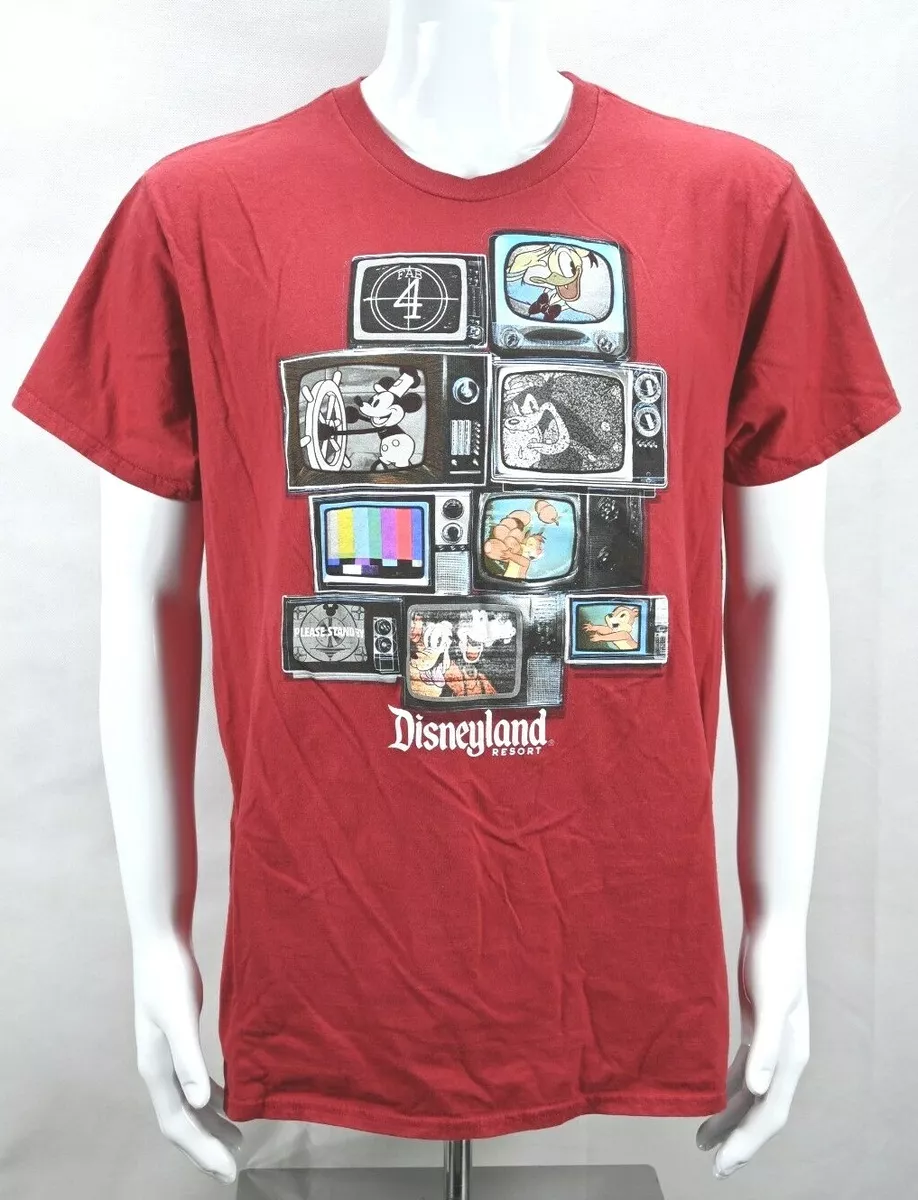 Hanes nano Disneyland Resort red t-shirt size XL 100% cotton RN#15763