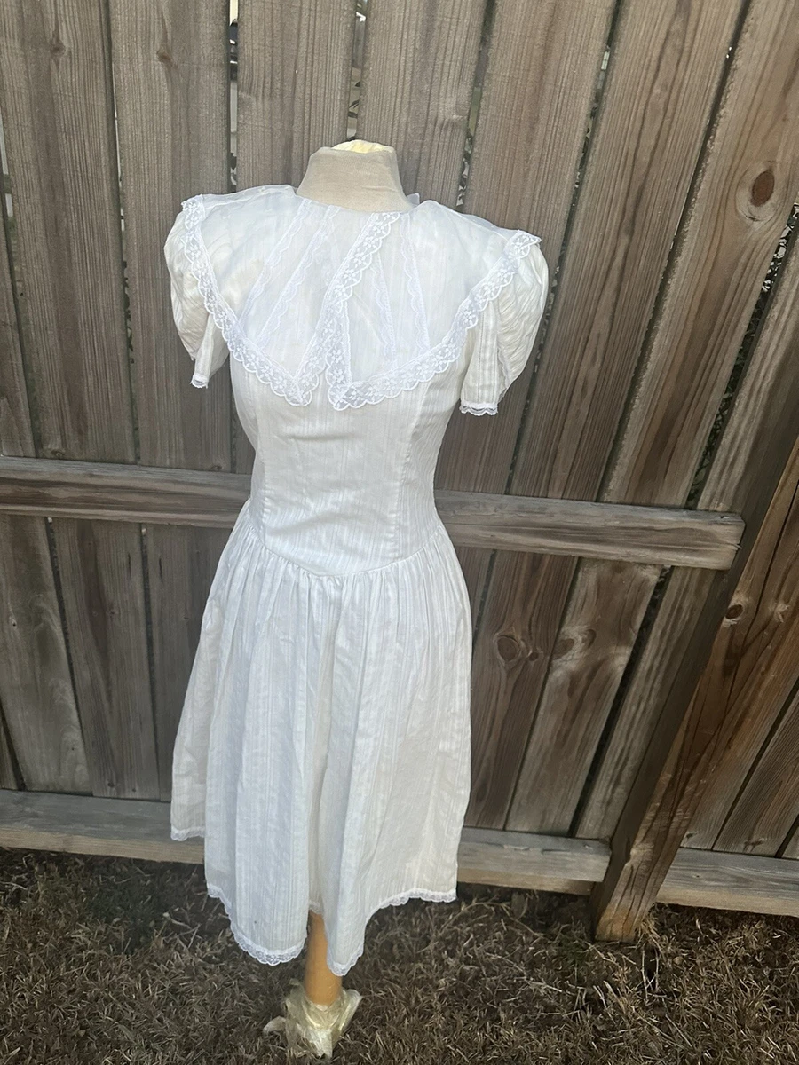 Gunne sax top white dress