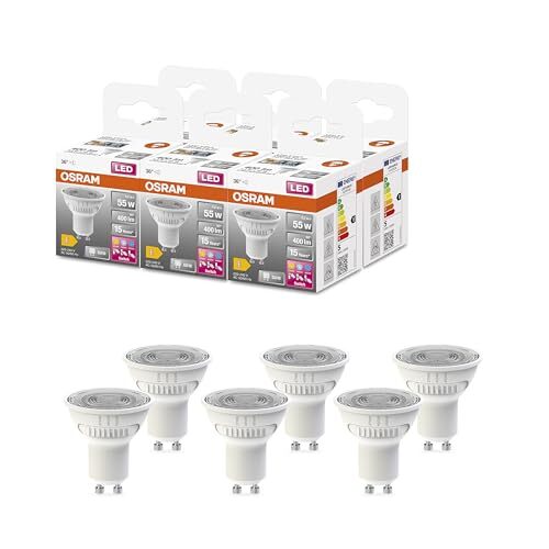 Osram Lampada LED LED SPOT PAR16 55 con riflettore, GU10, 4.2W, 400lm, (I9b)