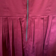 SALE:ASOS Burgundy Pleated Pinafore Dress. UK12. Slight Flaw To Mesh Under dress