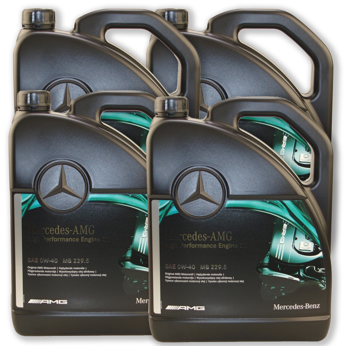 4x 5L Mercedes-Benz AMG SAE 0W-40 Motoröl Öl Oil MB 229.5  