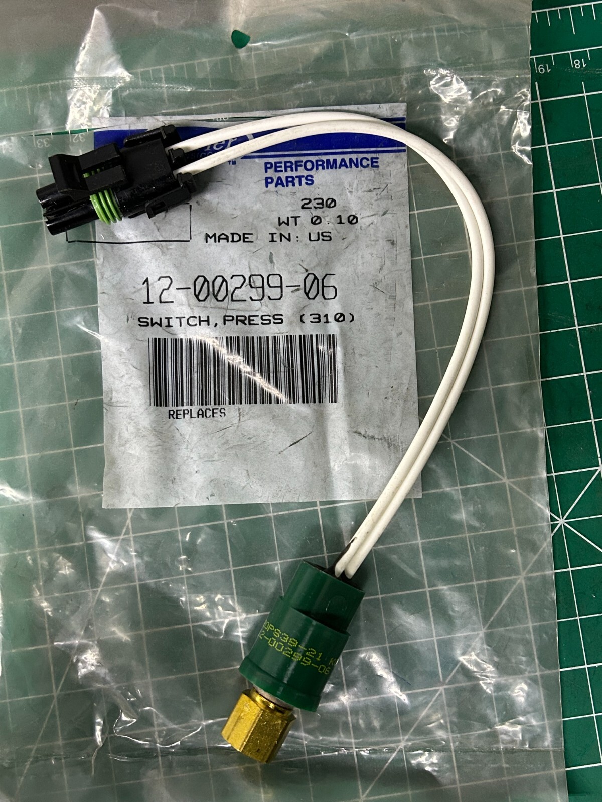 Carrier Transicold 12-00299-06 High Pressure Switch (310) 20PS39-21 16L ...