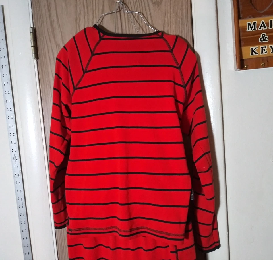 Liz Claiborne Petites Vintage Knit Cotton Striped Suit Top and Skirt - Image 3 of 4