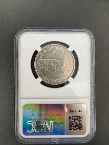 1953 D Washington Carve MS63 Silver Commemorative Half Dollar NGC 50c - Picture 2 of 2