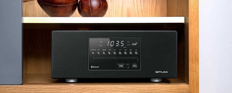 Muse M-680 BTC Stereo Bluetooth Speaker FM Radio MP3 USB AUX CD No Remote - Image 4 of 4