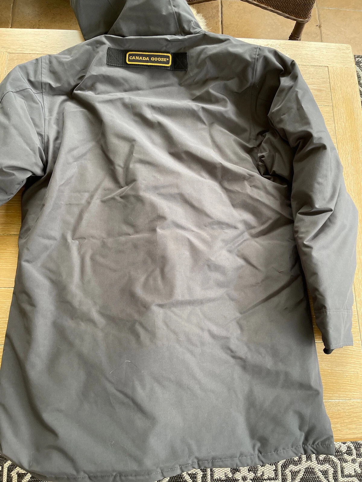 Canada Goose Giacca Parka Uomo Emory Parka Navy Cappuccio Pelliccia Taglia L Nuova con Etichette