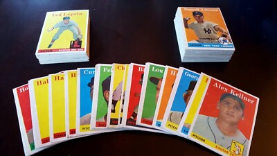 1958 topps baseball cards #271 to #329, complete your set